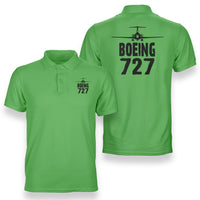 Thumbnail for Boeing 727 & Plane Designed Double Side Polo T-Shirts