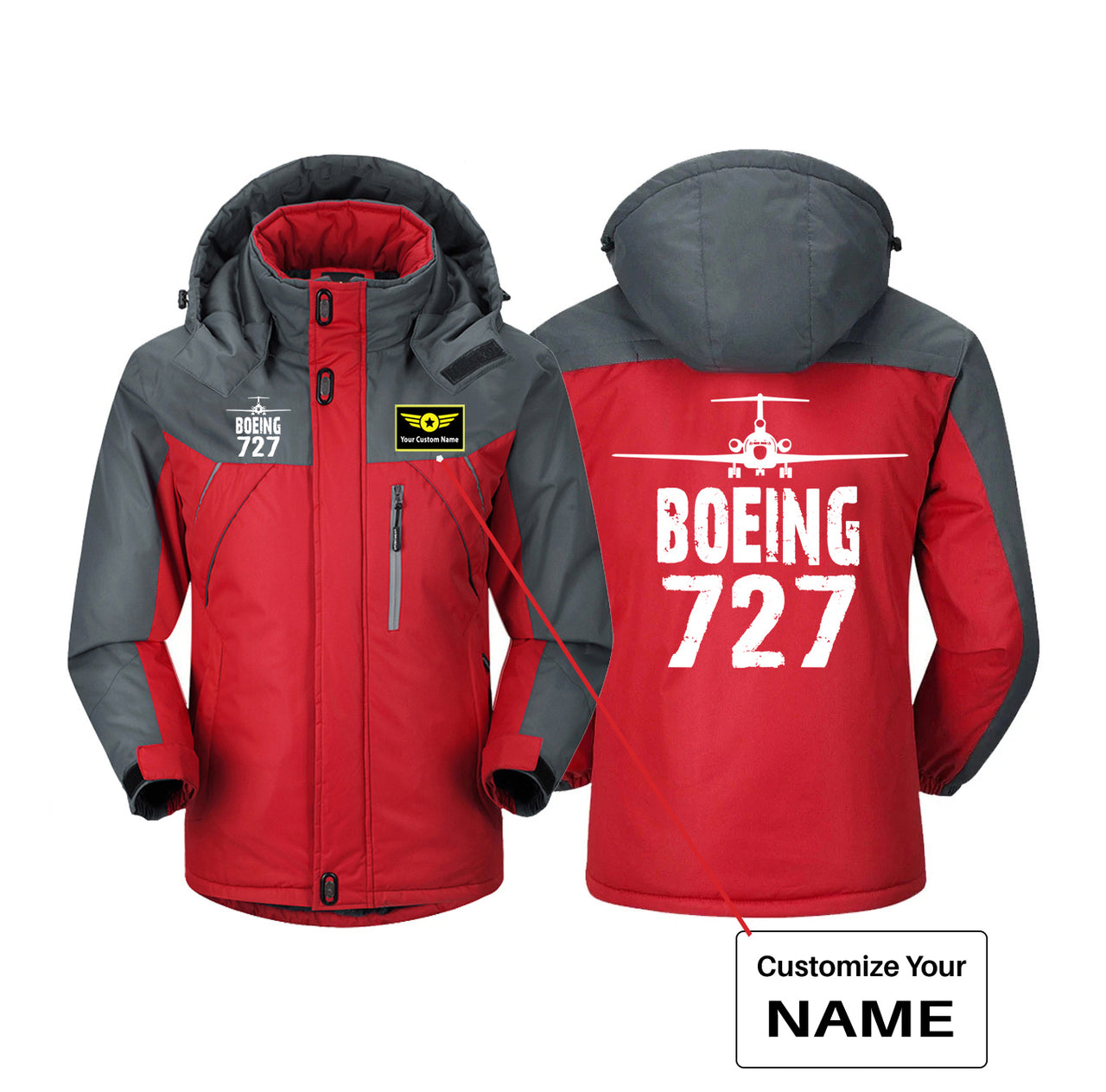 Boeing 727 & Plane Designed Thick Winter Jackets