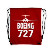 Thumbnail for Boeing 727 & Plane Designed Drawstring Bags