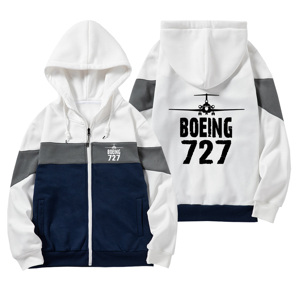 Boeing 727 & Plane Designed Colourful Zipped Hoodies
