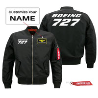 Thumbnail for Boeing 727 Text Designed Pilot Jackets (Customizable)