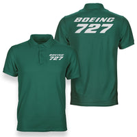 Thumbnail for Boeing 727 & Text Designed Double Side Polo T-Shirts