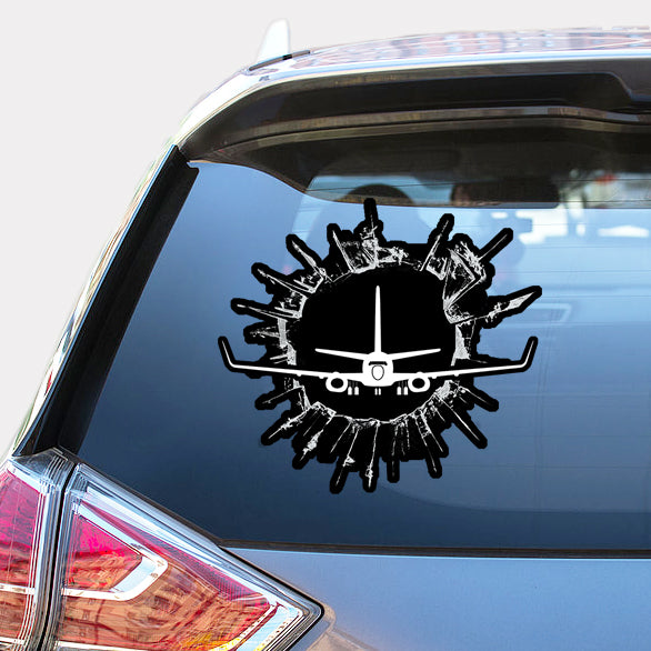 Boeing 737-800NG Silhouette Designed Car Sticker