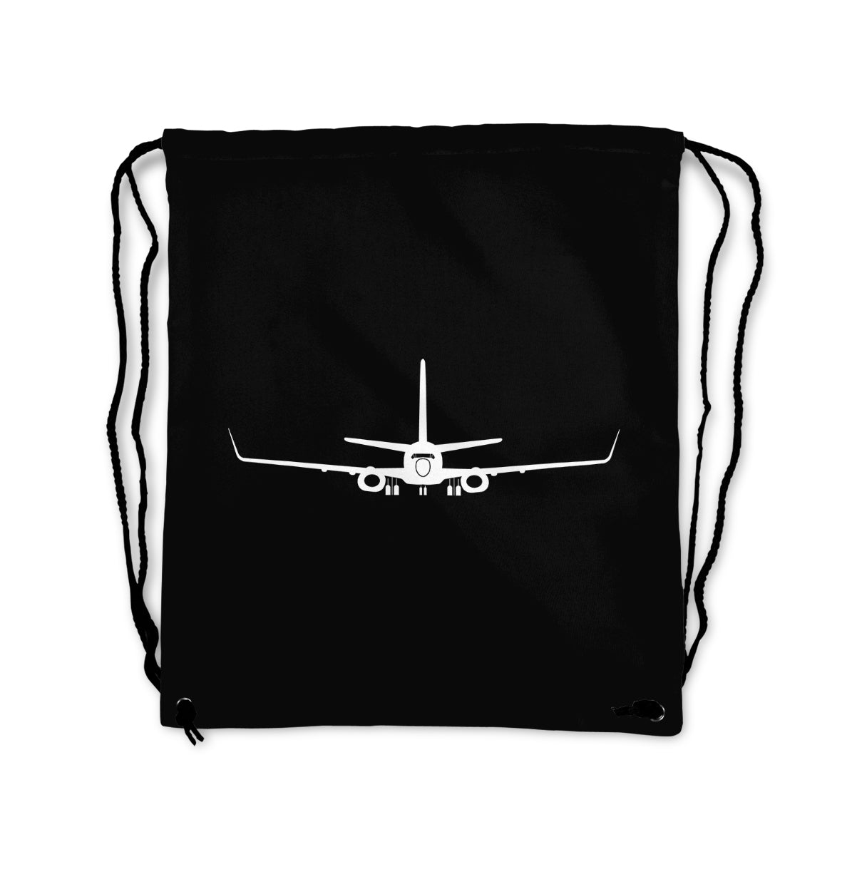 Boeing 737-800NG Silhouette Designed Drawstring Bags