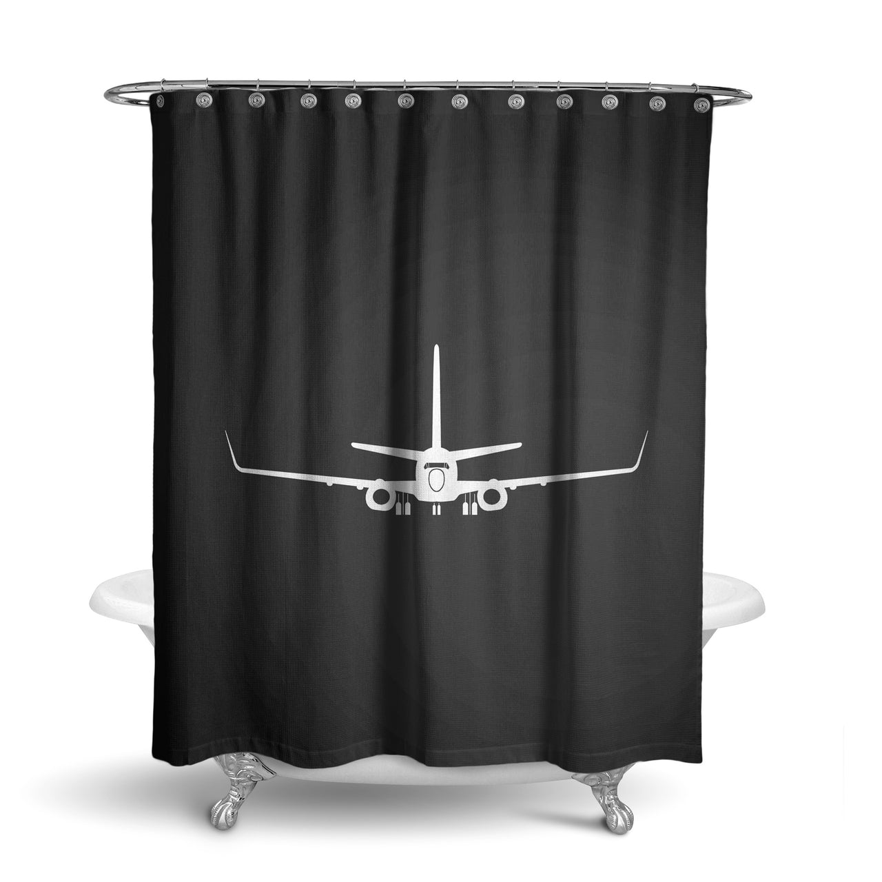 Boeing 737-800NG Silhouette Designed Shower Curtains