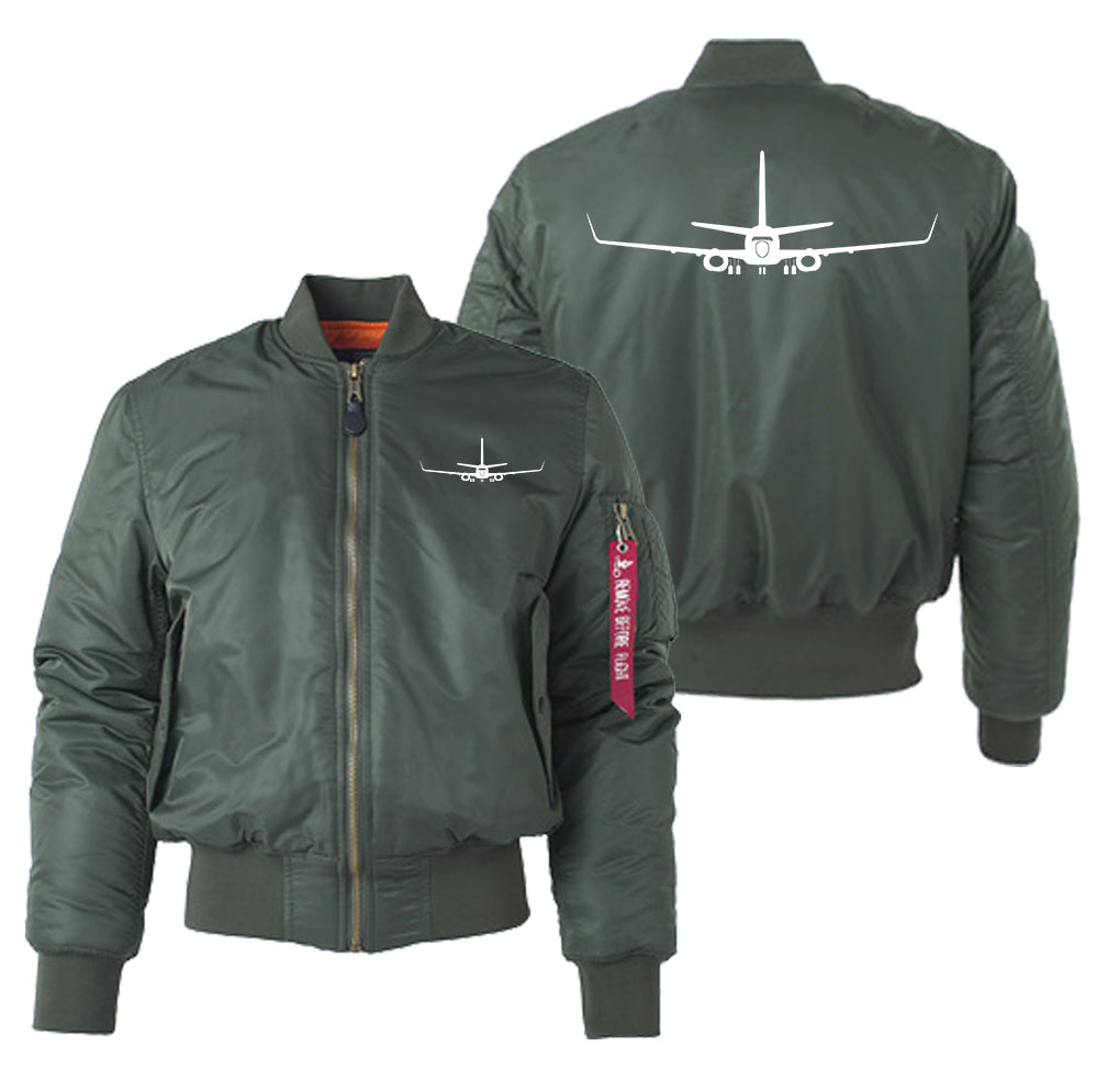 Boeing 737-800NG Silhouette Designed "Women" Bomber Jackets