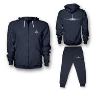 Thumbnail for Boeing 737-800NG Silhouette Designed Zipped Hoodies & Sweatpants Set
