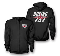 Thumbnail for Amazing Boeing 737 Designed Zipped Hoodies