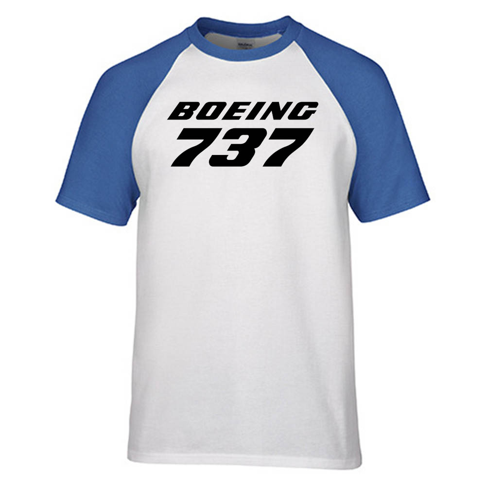 Boeing 737 & Text Designed Raglan T-Shirts