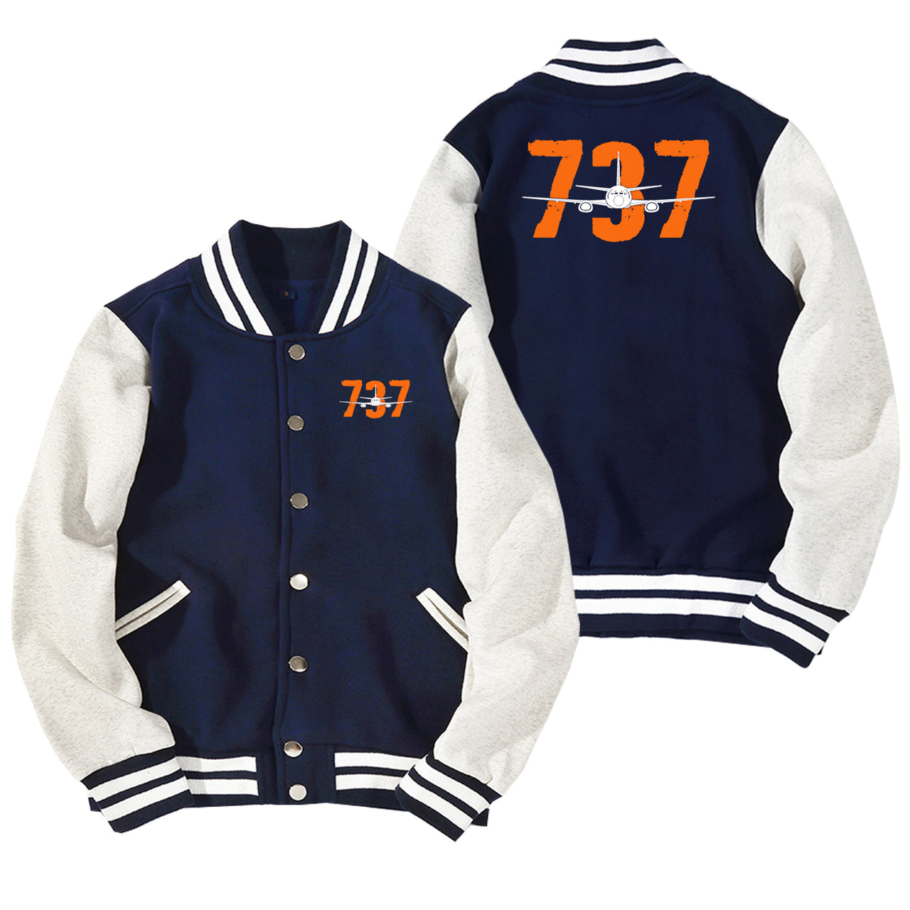 Boeing 737 2 Designed Baseball Style Jackets
