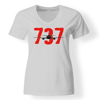 Thumbnail for Boeing 737 Designed V-Neck T-Shirts