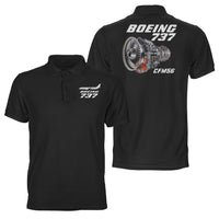 Thumbnail for Boeing 737 Engine & CFM56 Designed Double Side Polo T-Shirts