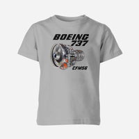 Thumbnail for Boeing 737 Engine & CFM56 Engine Designed Children T-Shirts