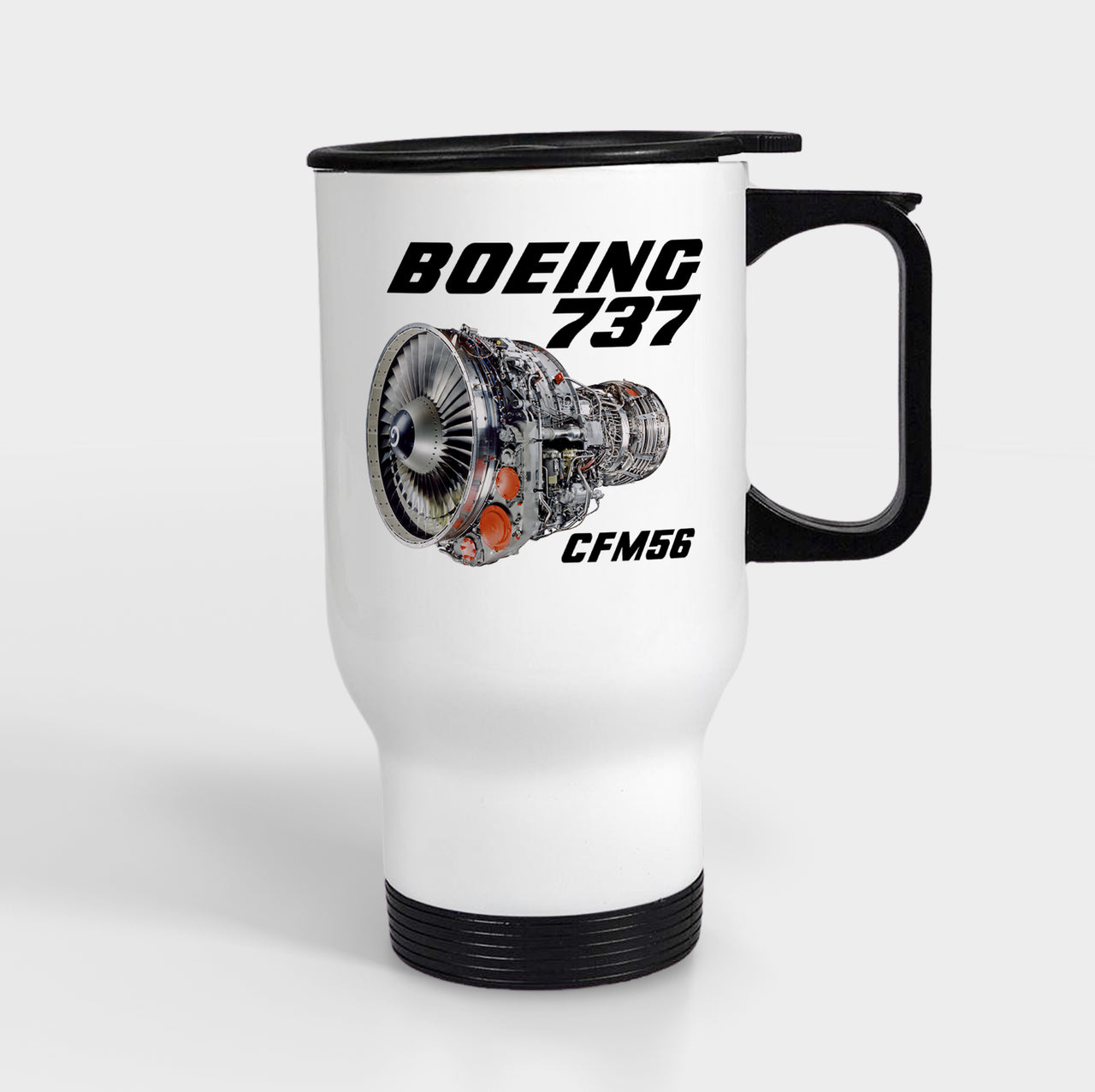 Boeing 737 Engine & CFM56 Designed Travel Mugs (With Holder)