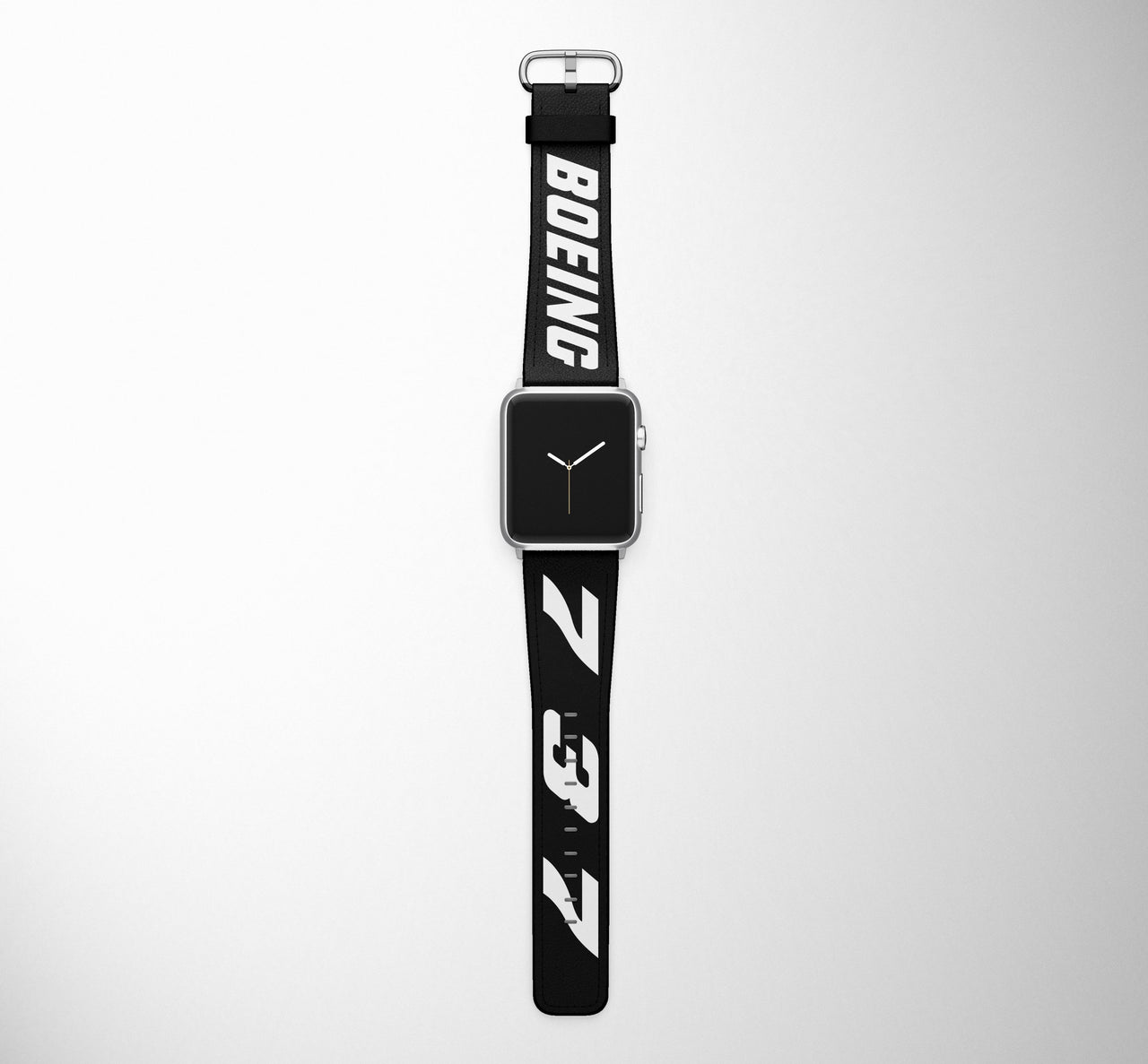 Boeing 737 Flat Text Designed Leather Apple Watch Straps