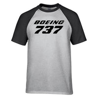 Thumbnail for Boeing 737 & Text Designed Raglan T-Shirts
