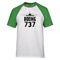 Thumbnail for Boeing 737 & Plane Designed Raglan T-Shirts
