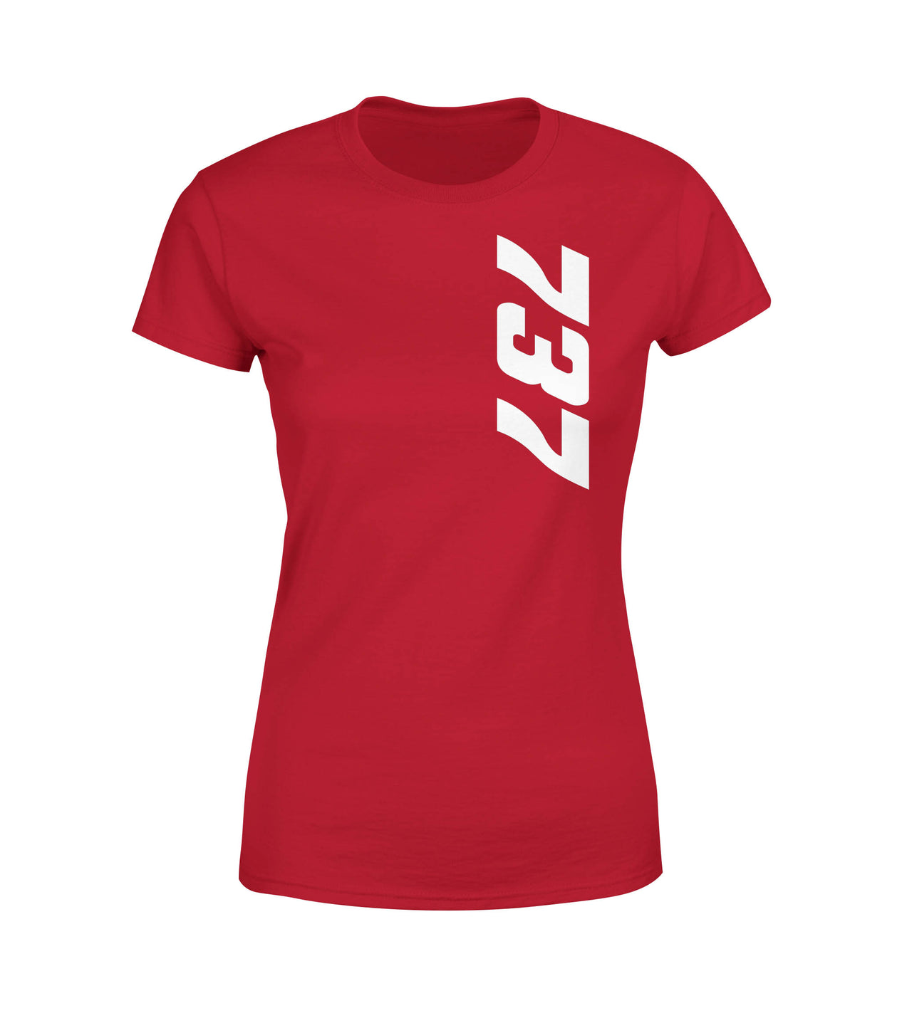 737 Side Text Designed Women T-Shirts