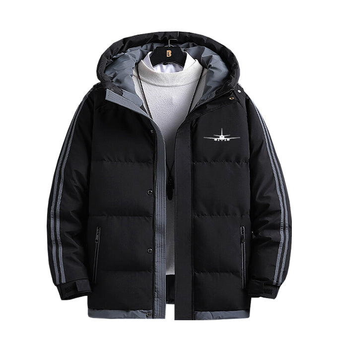 Boeing 737 Silhouette Designed Thick Fashion Jackets