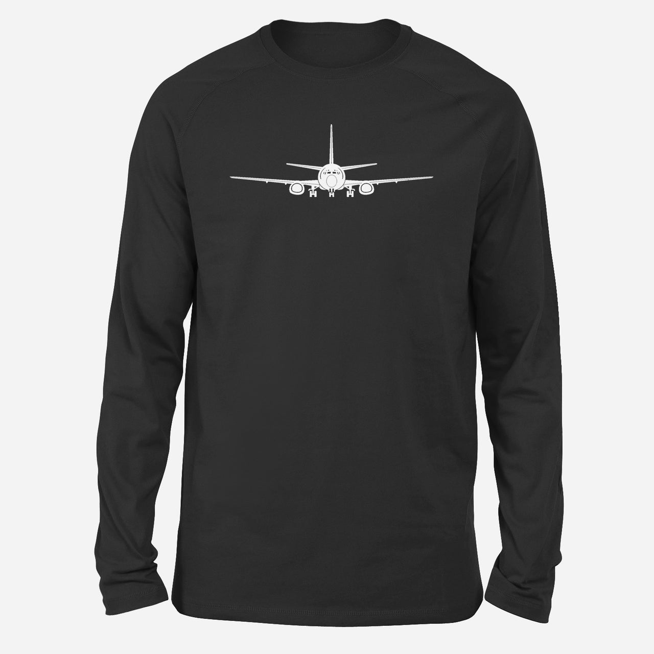 Boeing 737 Silhouette Designed Long-Sleeve T-Shirts