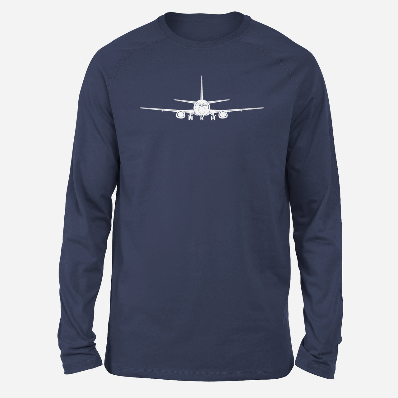 Boeing 737 Silhouette Designed Long-Sleeve T-Shirts