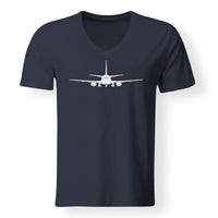 Thumbnail for Boeing 737 Silhouette Designed V-Neck T-Shirts