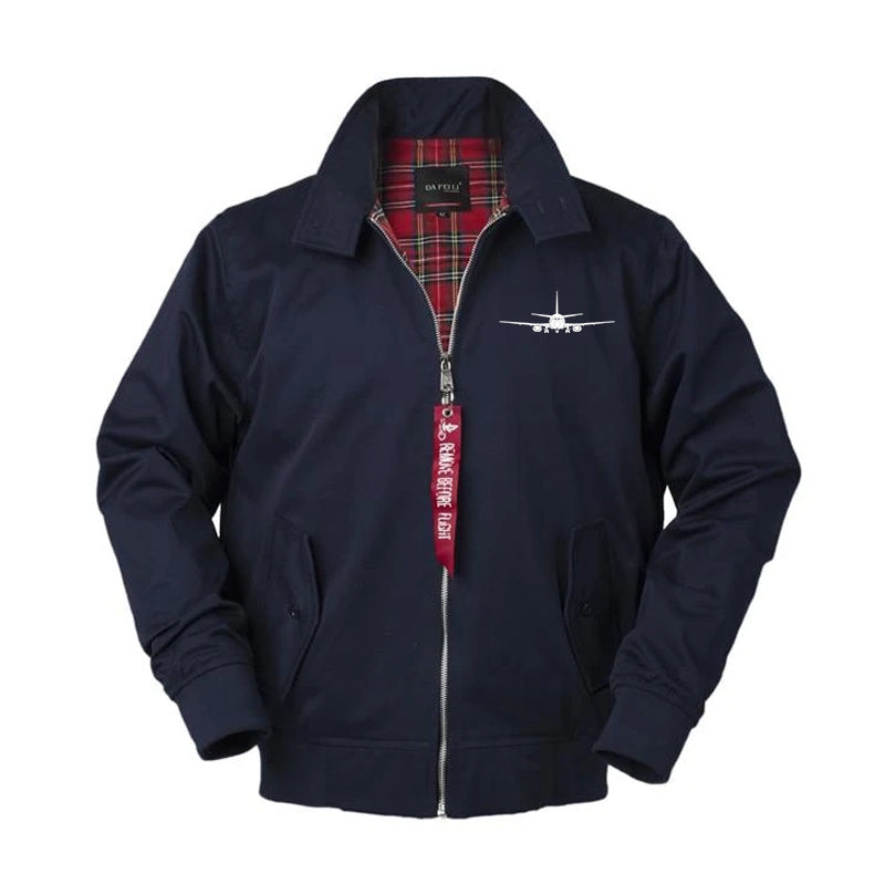 Boeing 737 Silhouette Designed Vintage Style Jackets