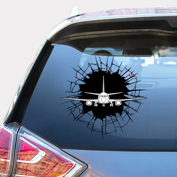 Boeing 737 Silhouette Designed Car Sticker