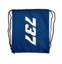 Thumbnail for Boeing 737 Text Designed Drawstring Bags