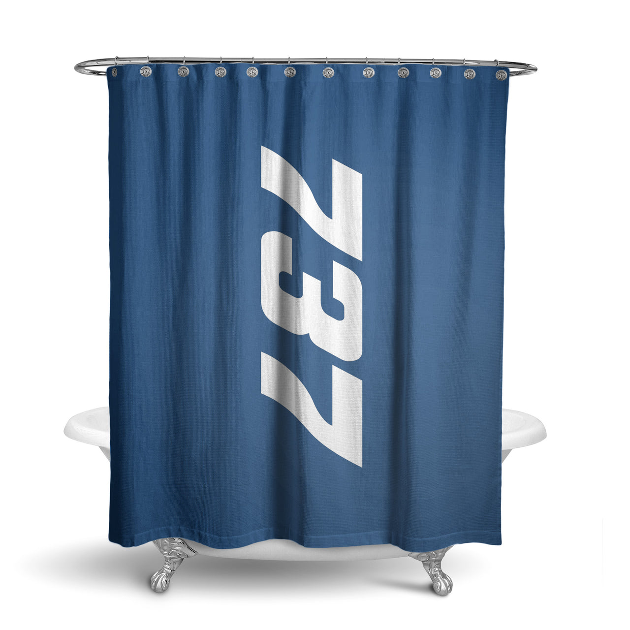 Boeing 737 Text Designed Shower Curtains