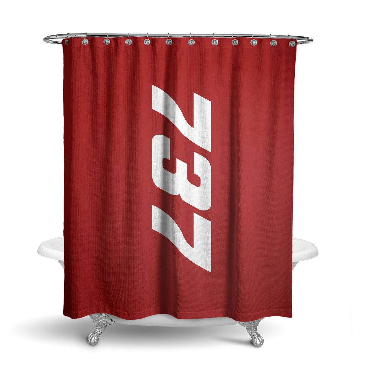 Boeing 737 Text Designed Shower Curtains