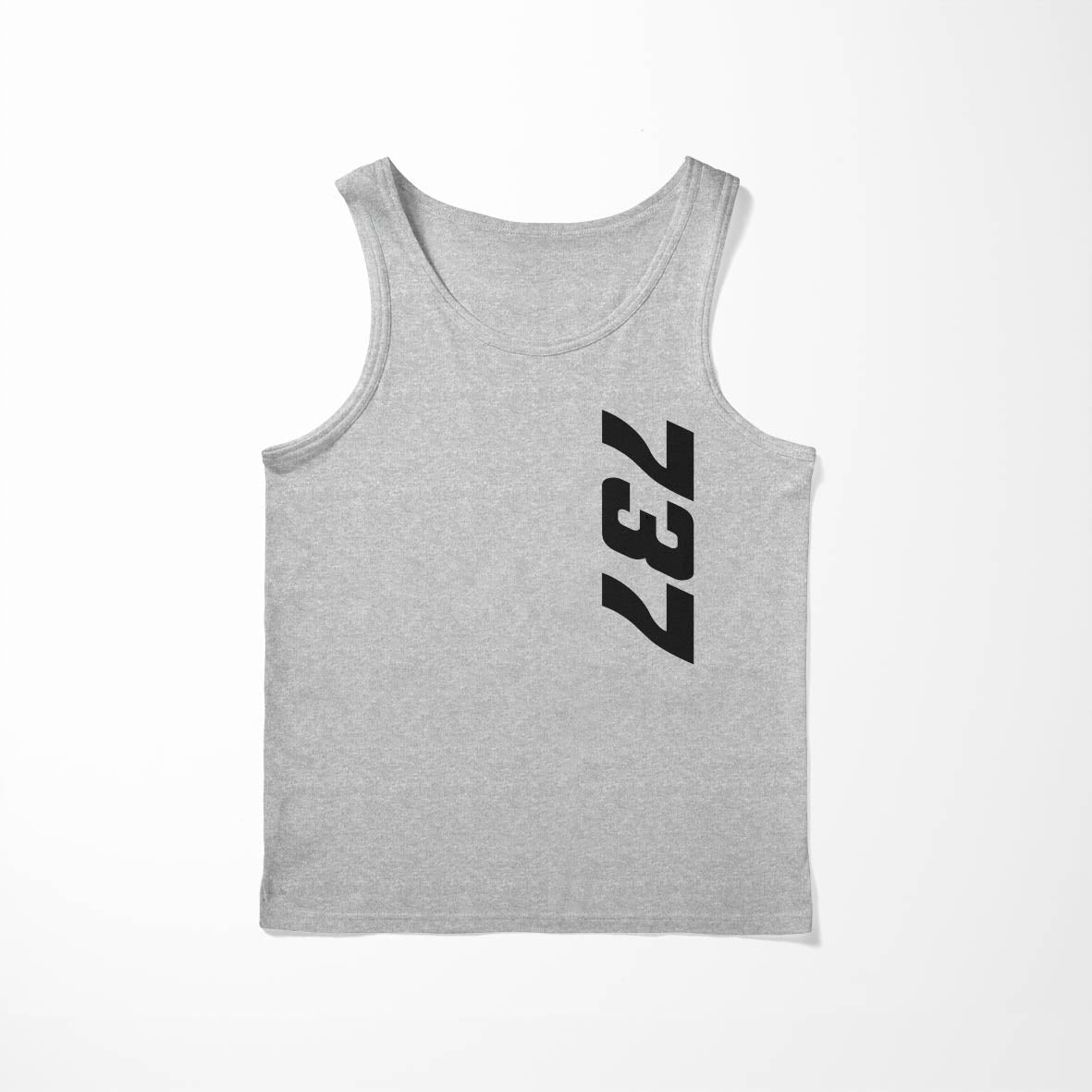 737 Side Text Designed Tank Tops