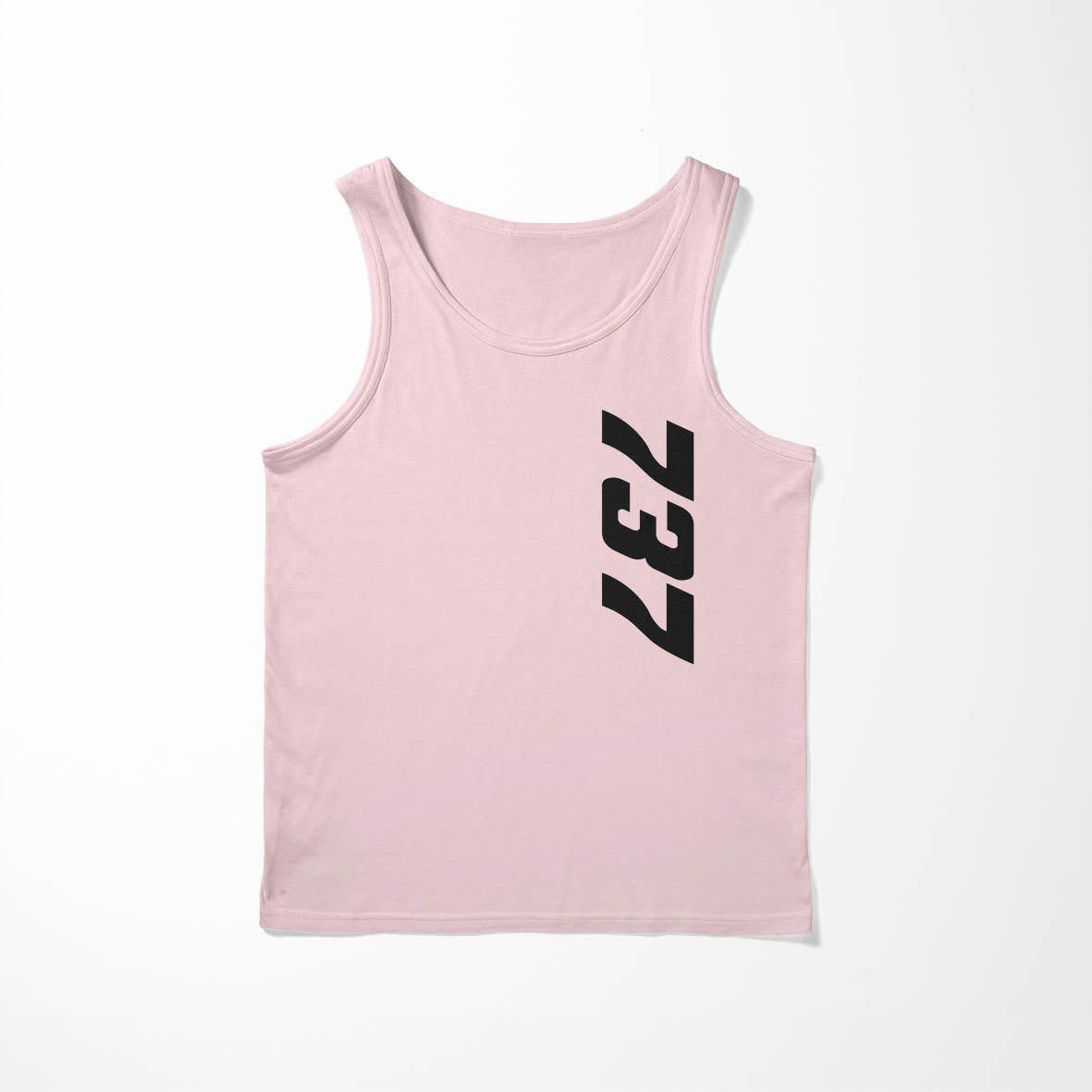 737 Side Text Designed Tank Tops