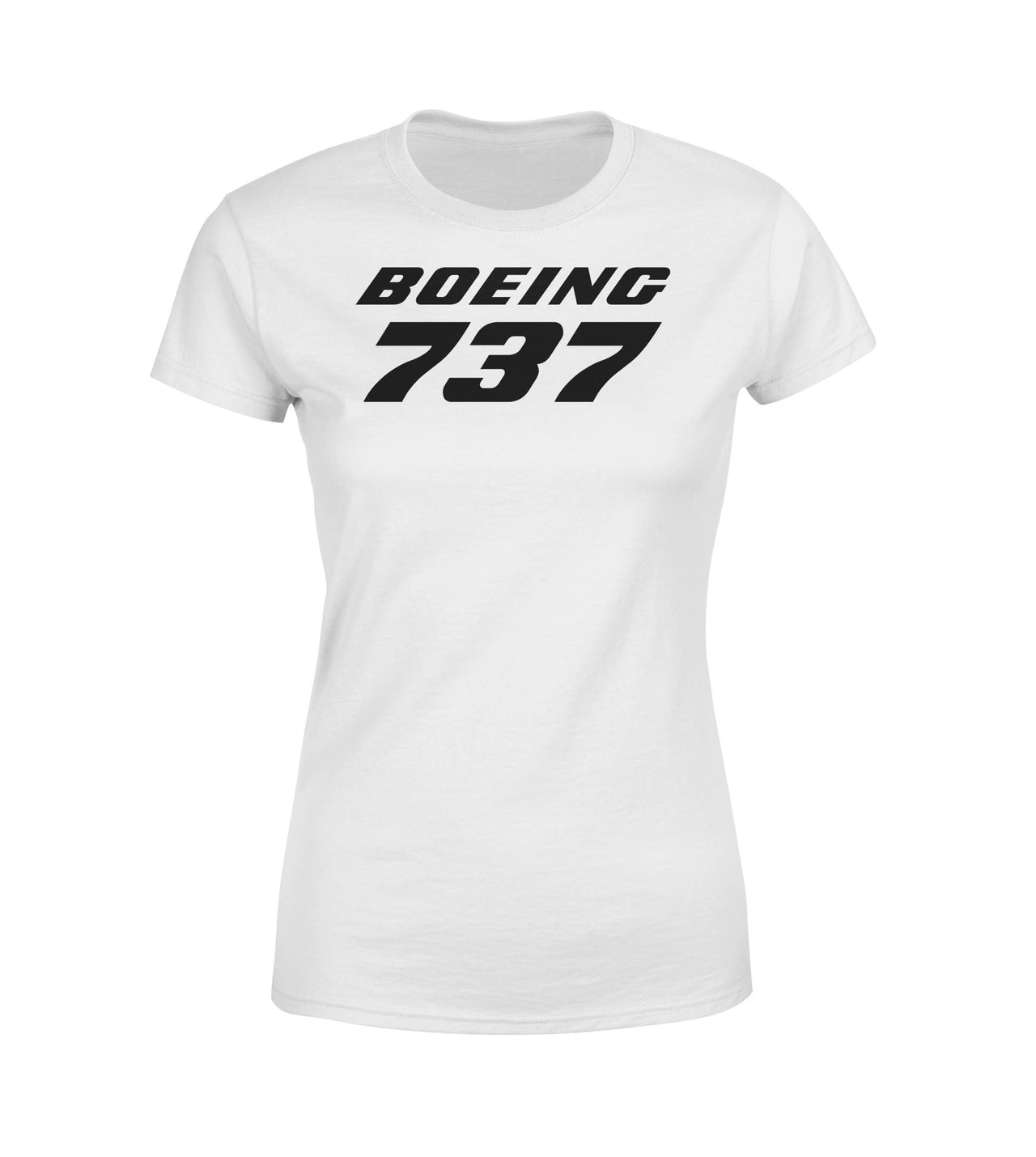 Boeing 737 & Text Designed Women T-Shirts