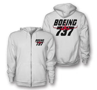 Thumbnail for Amazing Boeing 737 Designed Zipped Hoodies