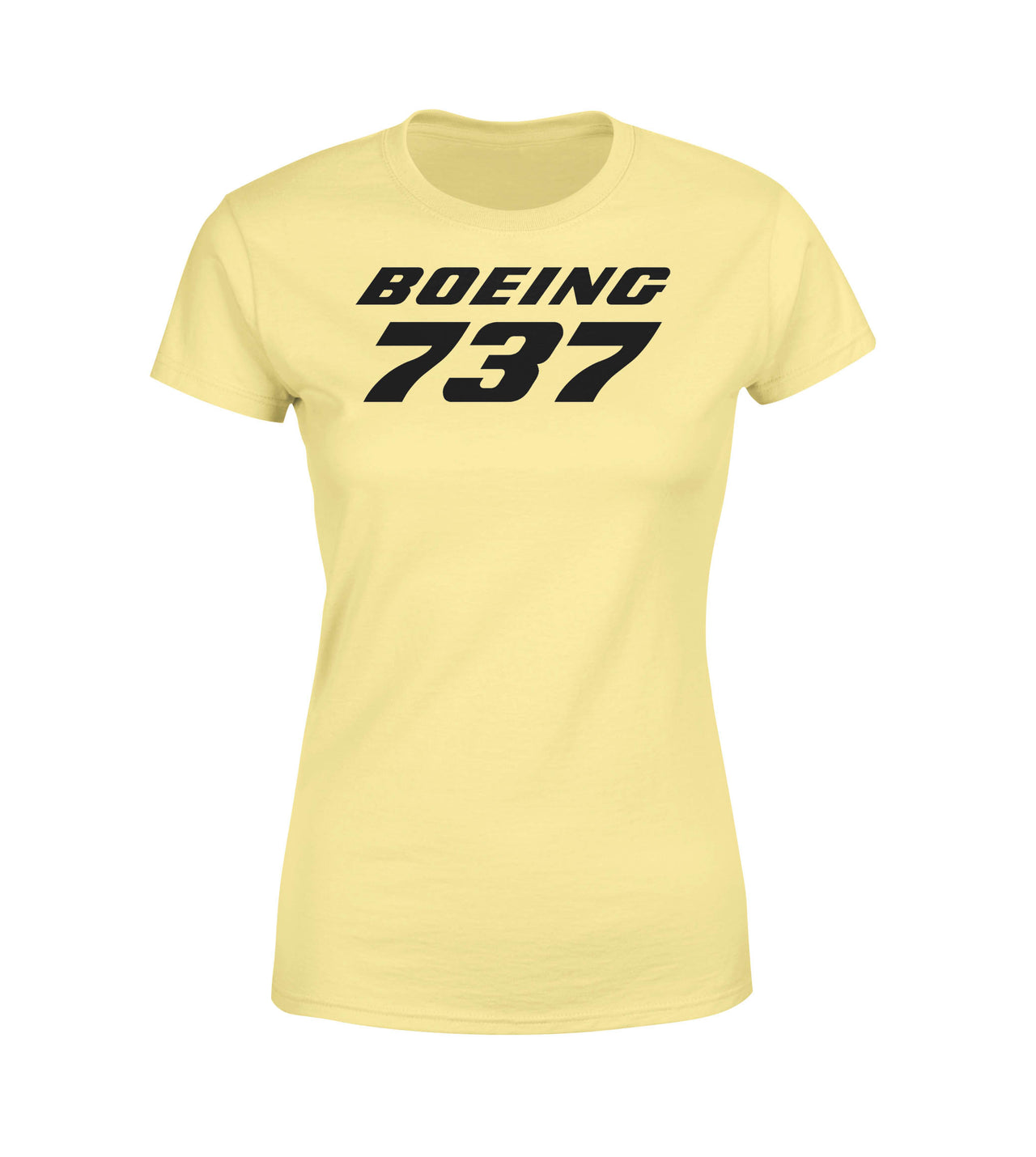 Boeing 737 & Text Designed Women T-Shirts