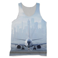 Thumbnail for Boeing 737 & City View Behind Designed 3D Tank Tops