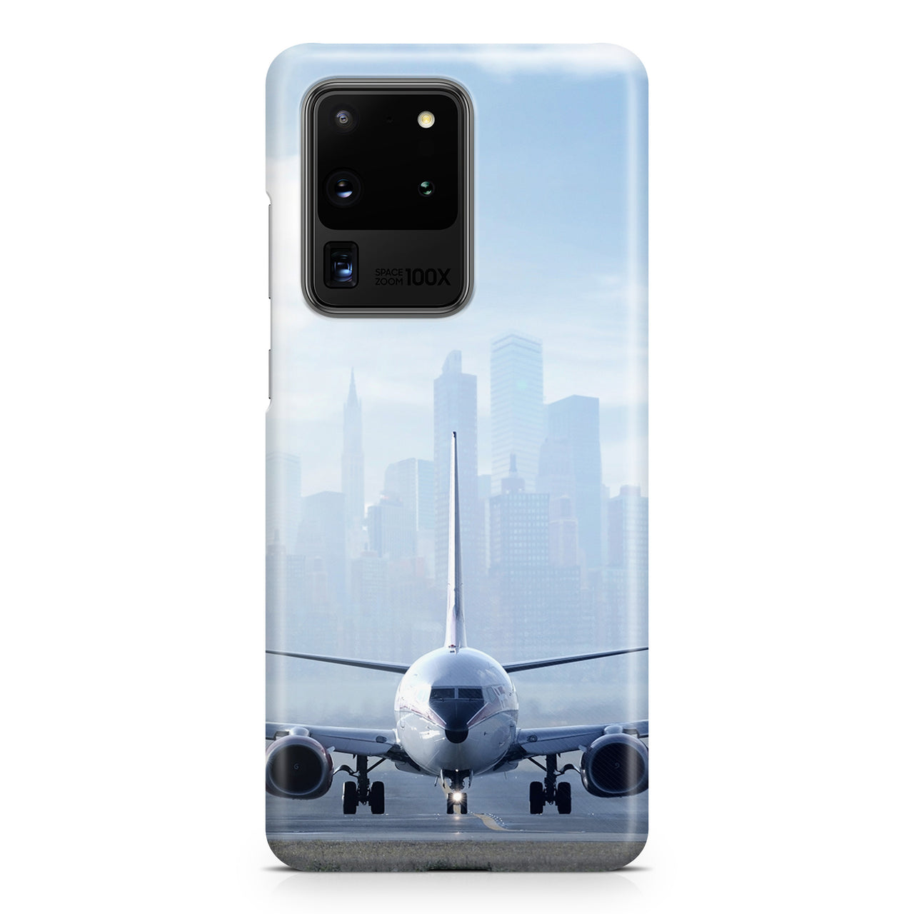 Boeing 737 & City View Behind Samsung A Cases