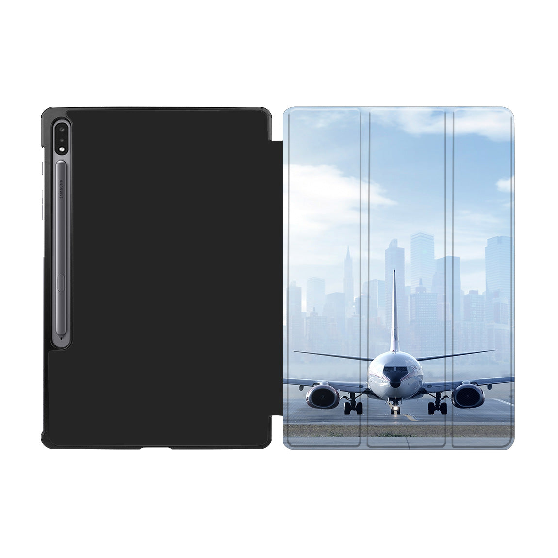 Boeing 737 & City View Behind copy Designed Samsung Tablet Cases
