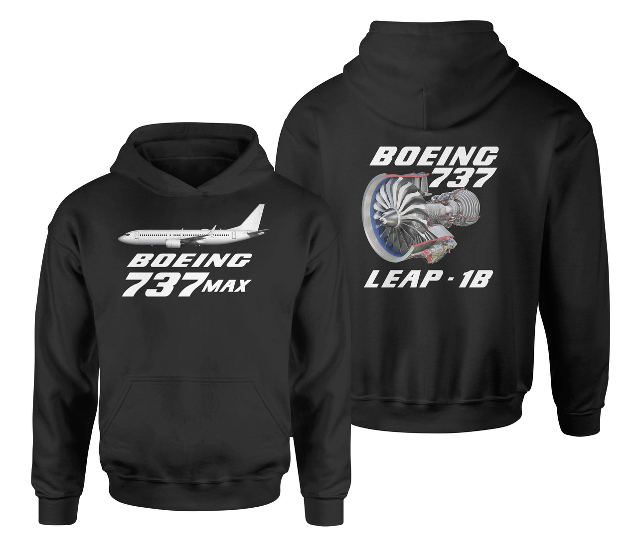 Boeing 737Max & Leap 1B Designed Double Side Hoodies