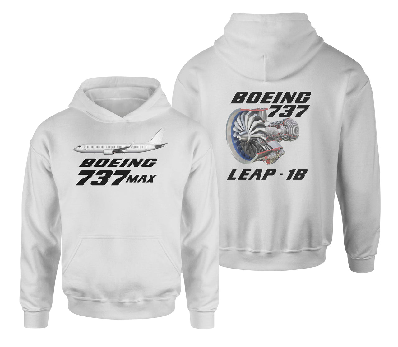 Boeing 737Max & Leap 1B Designed Double Side Hoodies