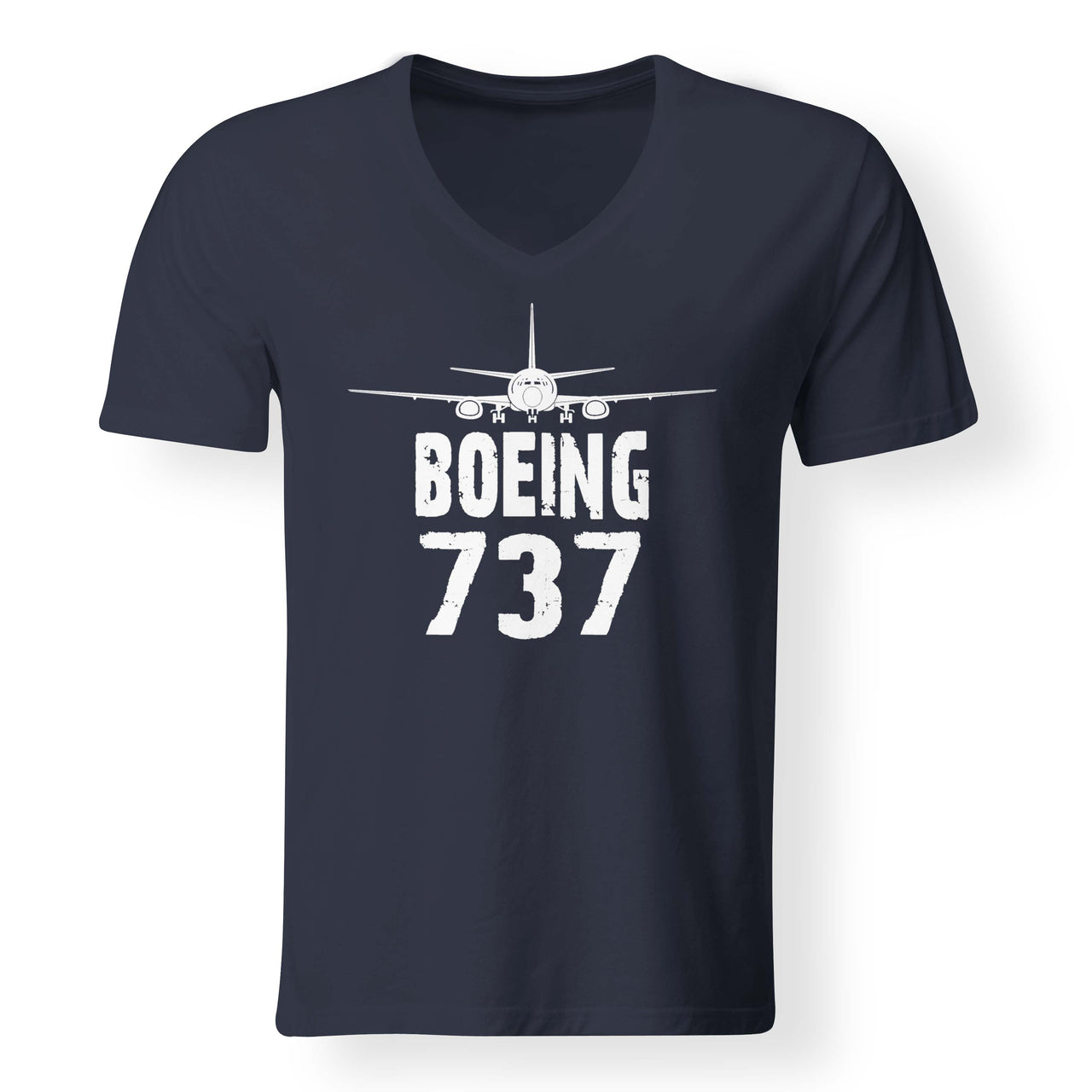 Boeing 737 & Plane Designed V-Neck T-Shirts