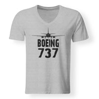 Thumbnail for Boeing 737 & Plane Designed V-Neck T-Shirts