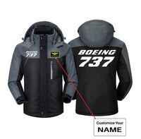 Thumbnail for Boeing 737 & Text Designed Thick Winter Jackets
