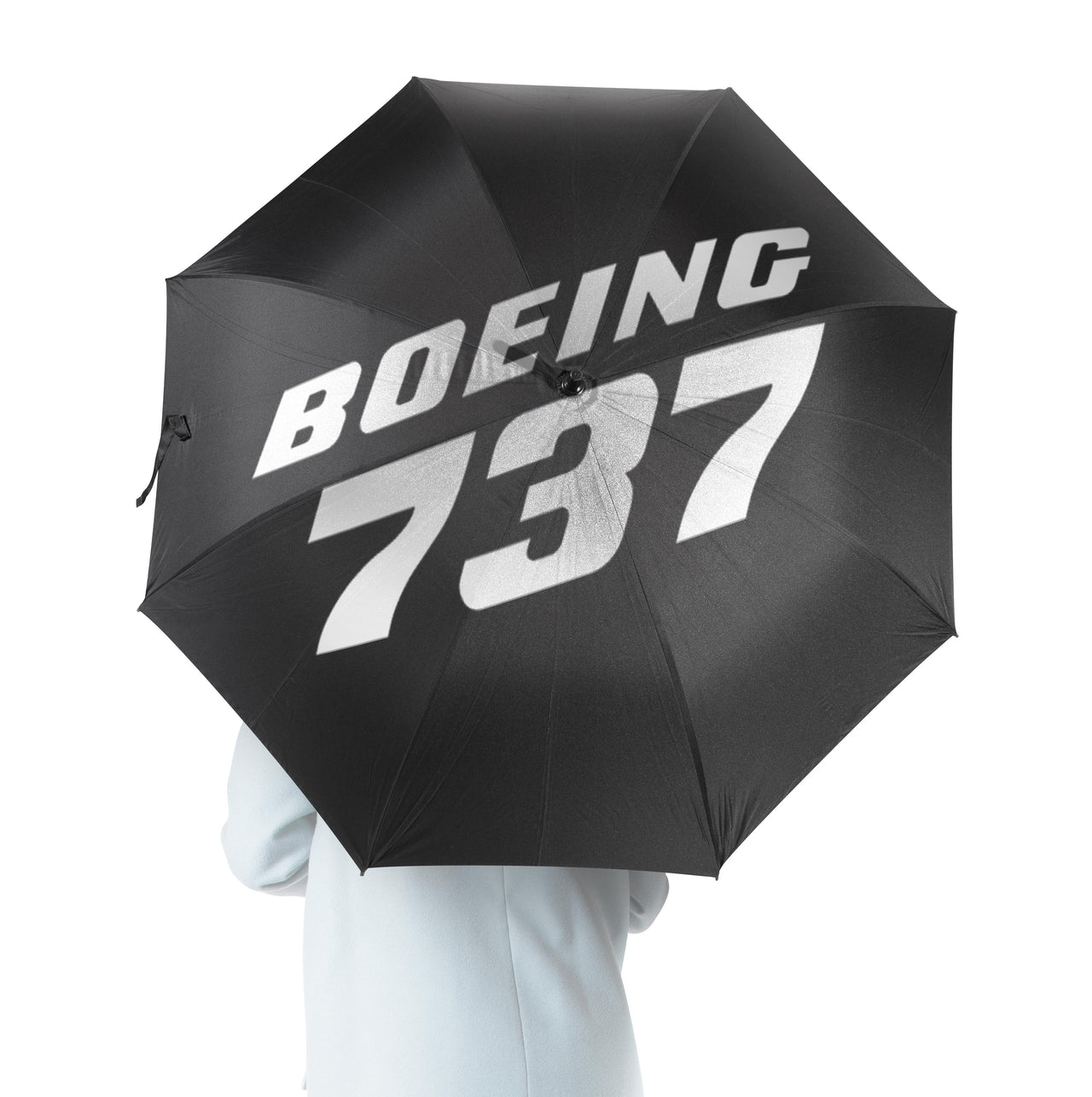 Boeing 737 & Text Designed Umbrella