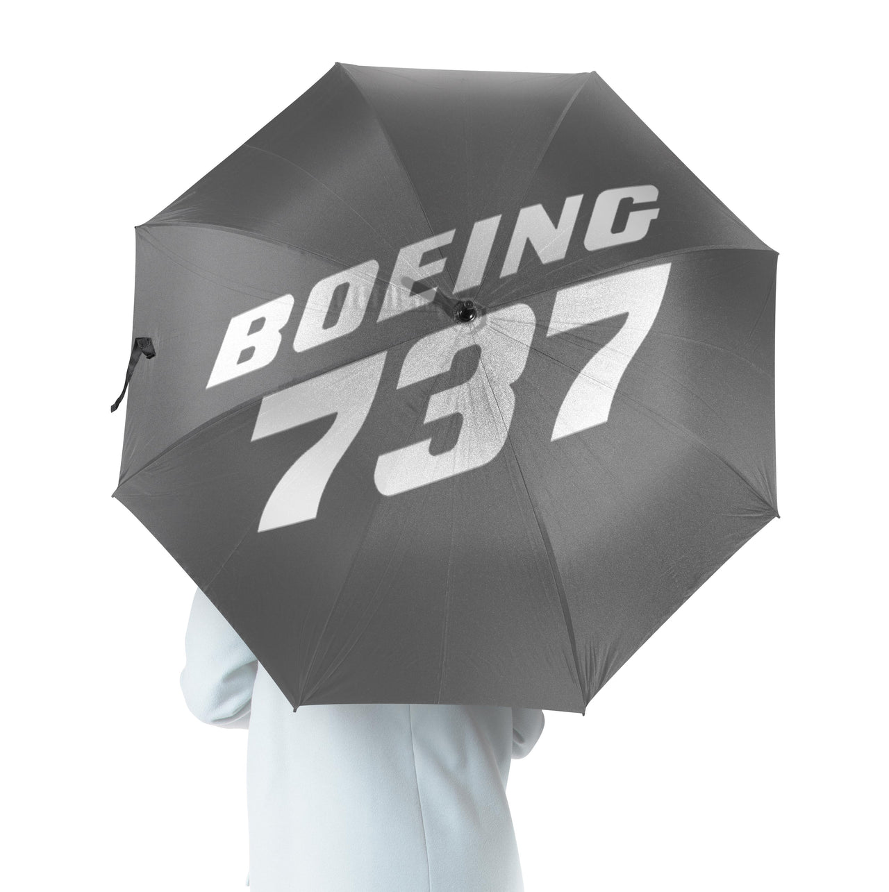 Boeing 737 & Text Designed Umbrella