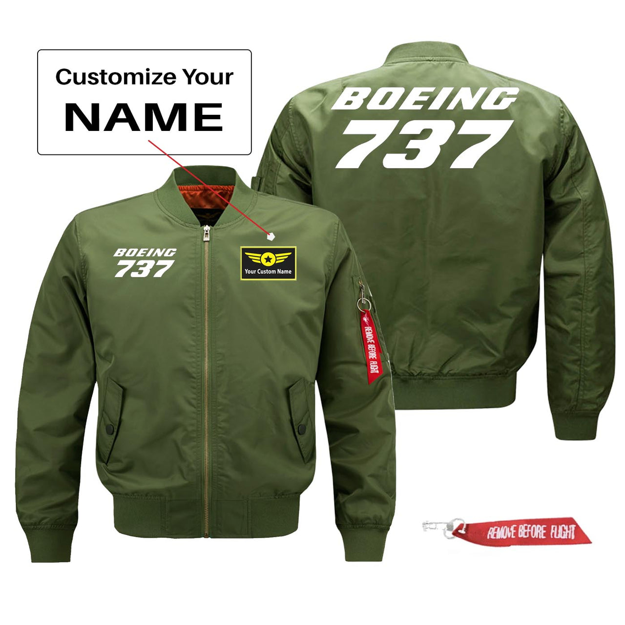 Boeing 737 Text Designed Pilot Jackets (Customizable)