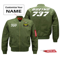 Thumbnail for Boeing 737 Text Designed Pilot Jackets (Customizable)