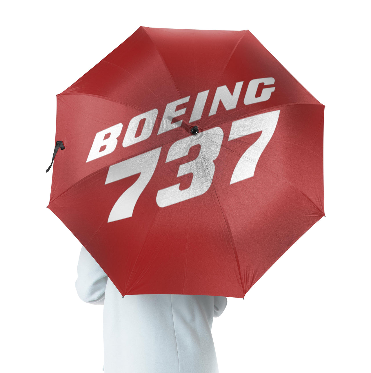 Boeing 737 & Text Designed Umbrella
