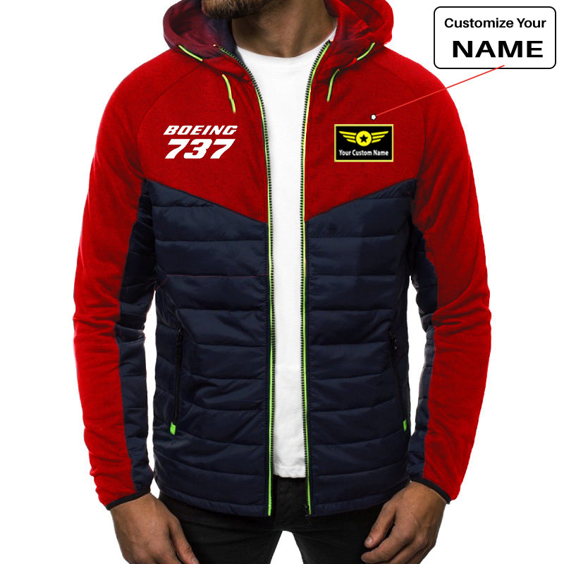 Boeing 737 & Text Designed Sportive Jackets